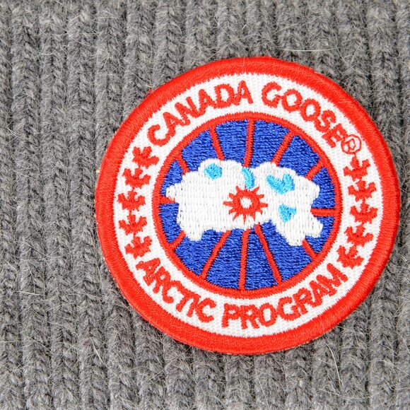Canada Goose Gray Wool Rabbit Hair Beanie Hat